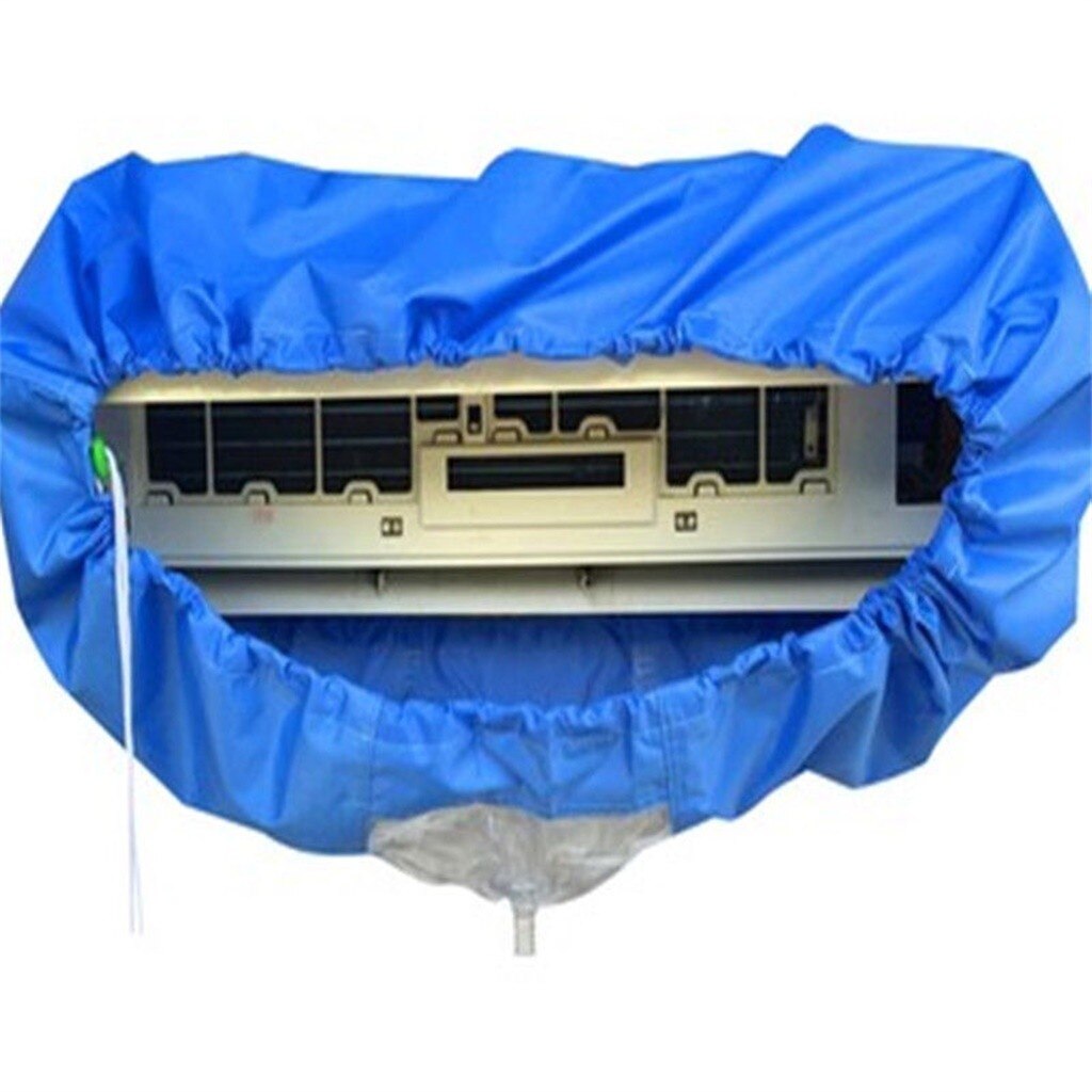 Blauwe Muur Gemonteerde Airconditioning Reinigen Zak Split Airconditioner Schoonmaken Wassen Cover Waterdicht Protector Bag