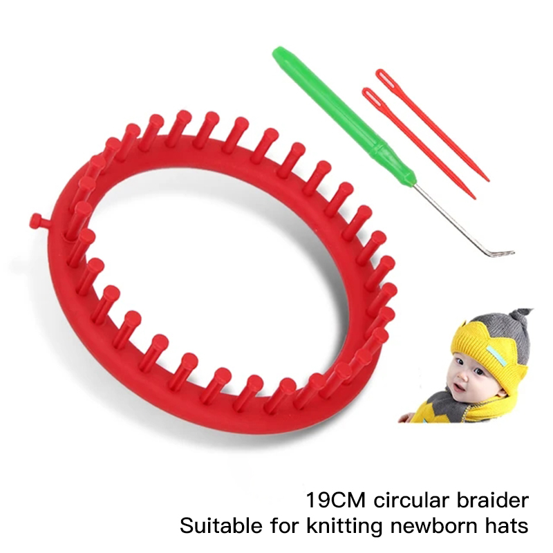 Rectangle Round Knitting Loom Weaving Scarf Sweater Hat Shawl Stitching Knitting Machine DIY Handmade Craft Braiding Tool: green