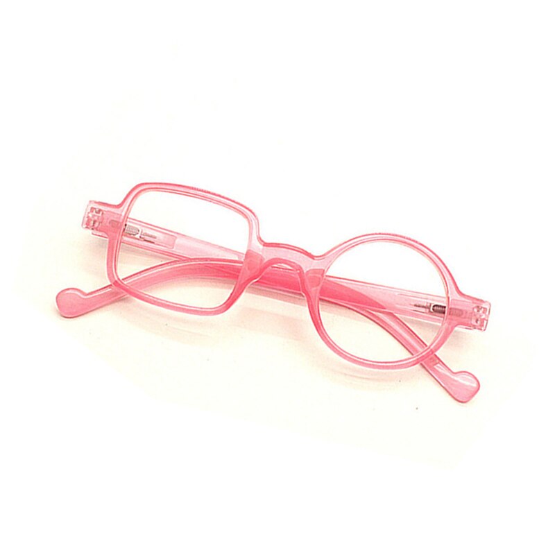 Zilead Retro Leopard Asymmetrical Round&amp;Square Reading Glasses Women&amp;Men Presbyopia Glasses Hyperopia Eyeglasses For Elder: +150 / pink
