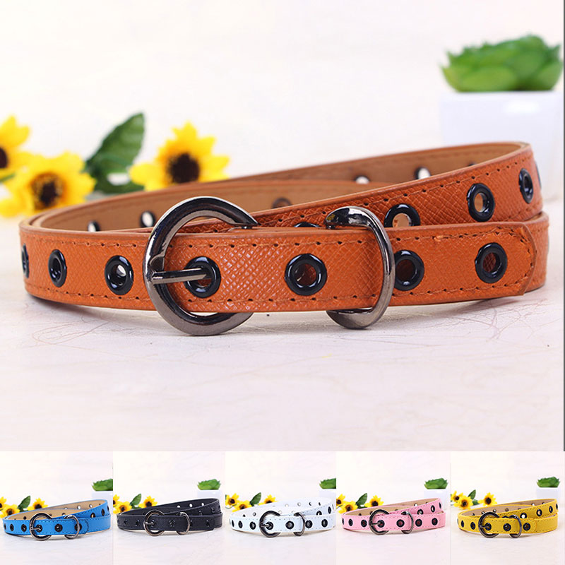 Jongens Meisjes Taille Riem Klassieke Kinderen Riem Pu Leer Snoep Kleur Tailleband Lichtmetalen Gesp Taille Riem Mode Decoratieve Riem