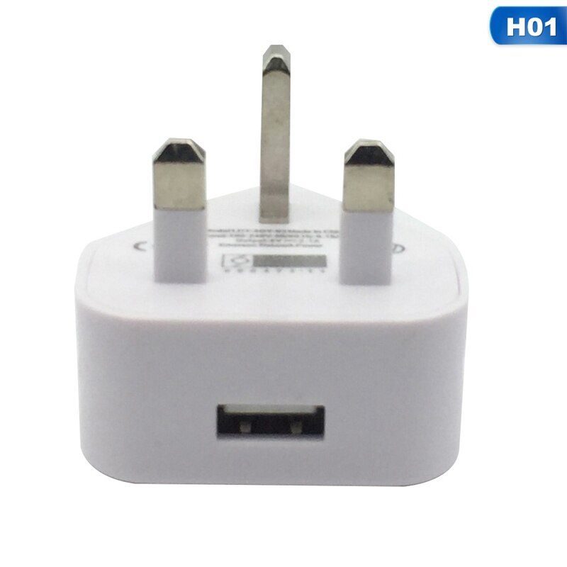 Uk Mains Wall 3 Pin Plug Adapter Oplader Power Usb-poorten Oplader Voor Mobiele Telefoons Tabletten: UK 1 USB