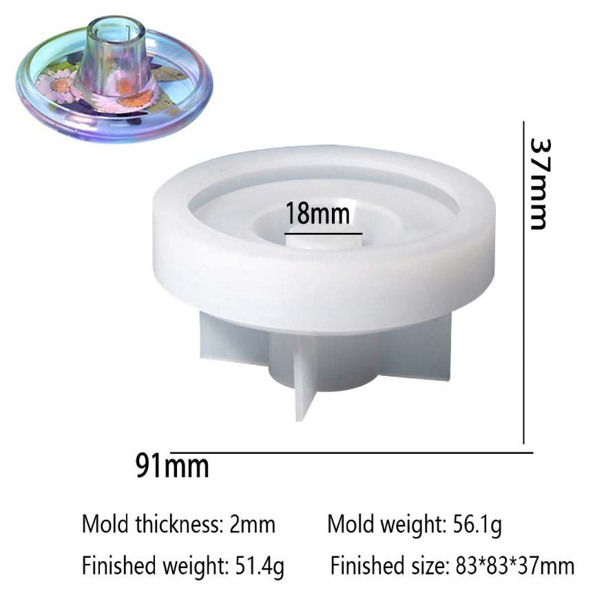 Bougeoir rond en silicone fait à la main, plâtre d'aromathérapie, accessoires de bougie partenaires, décor de bureau à la maison: Clair
