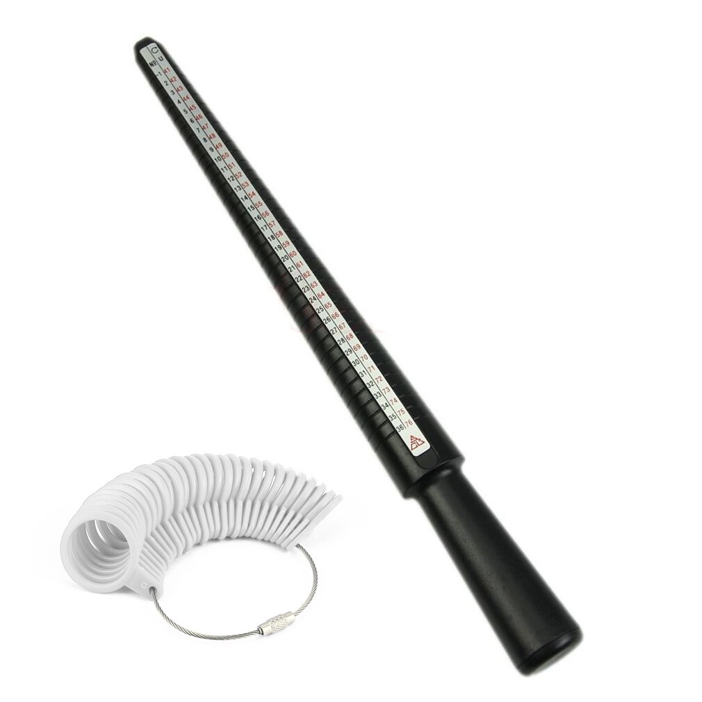 US EU Standard Ring Size Mandrel Stick Finger Gauge Ring Sizer Measuring Jewelry Tool Set Ring Size Jewellery Tools: Set 3