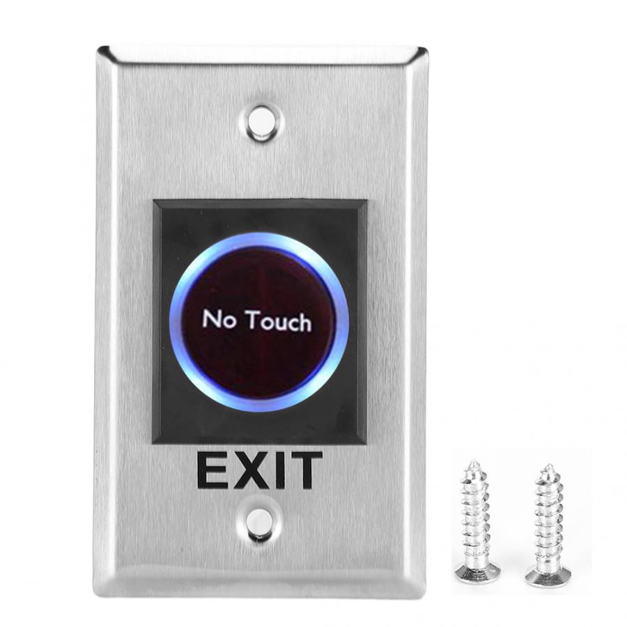 DC12V Infrared Sensor Switch Contactless -Free Door Exit Button with Backlight for Access Control