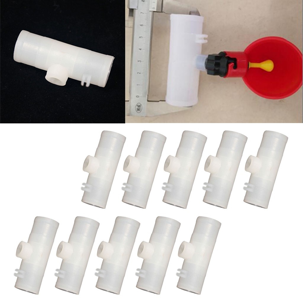 6pcs Poultry Drinker Chicken Pvc Fittings Automatic Poultry And Rabbit Watering System Farm Animal Watering Supplies #35 #T1P