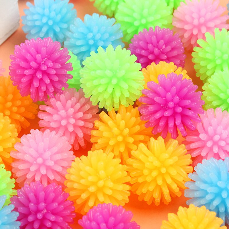 10 pz TPR Bayberry Ball Hedgehog Mini Massage Ball per Yoga Foot Massage Ball Vent Decompression Soft Squishy Squeeze Fidget Toy: Random Color