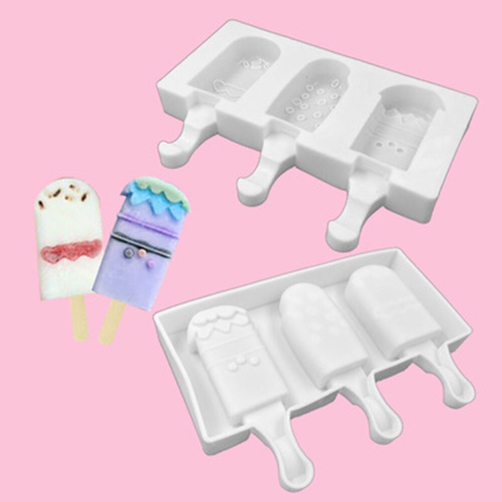 Baking Mini Ice Cream Molds,Silicone Popsicle Molds Cake,Cakesicle Mold for DIY Ice Pops,Oval,8-Cavity，4-Cavity