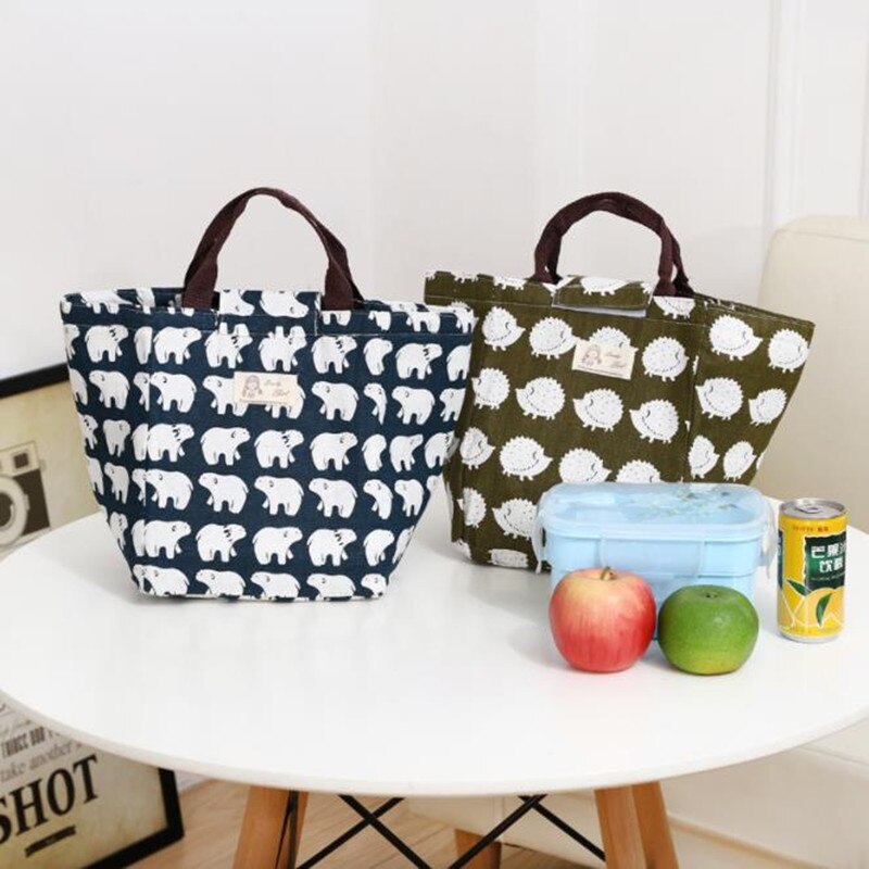 Female Lunch Food Box Bag Insulated Thermal Food Picnic Lunch Bags For Women Kids Men Cooler Tote Bag Case