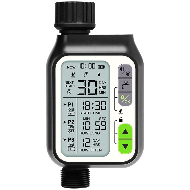 Garden Water Timer Waterproof Watering Timer With Rain Sensor Irrigation Timer Automatic Watering System Irrigation Controller