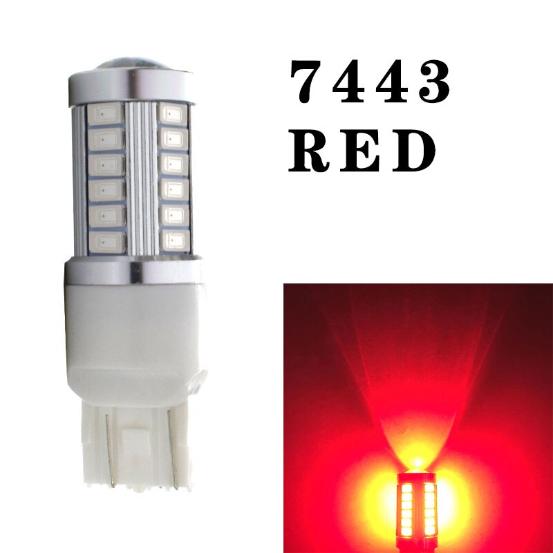1156 ba15s p21w 1157 p21/5w t20 led automotive tail glödlampa bromsljus bil led backljus varselljus varslar: 7443 röda