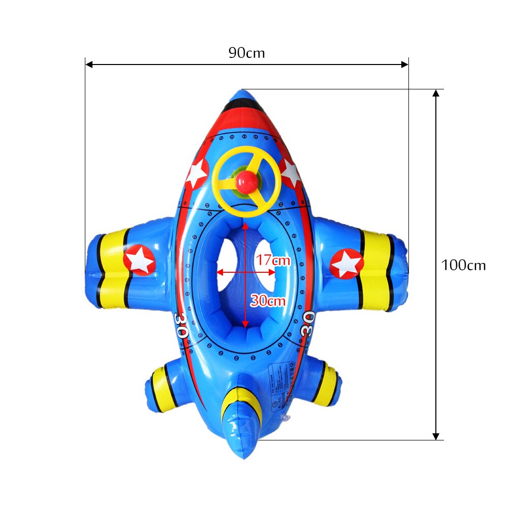 Inflatable Swimming Ring Comfortable Seat Cute Airplane Pool Float Swim Ring PVC Floating Toys for Chidren summer