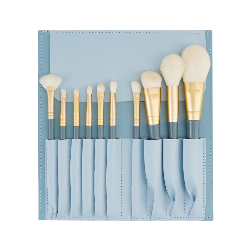 Women's 10 Makeup Brush Set Loose Powder Brush Eyeshadow Refresh Hand Student Full Set of Beauty Brushes