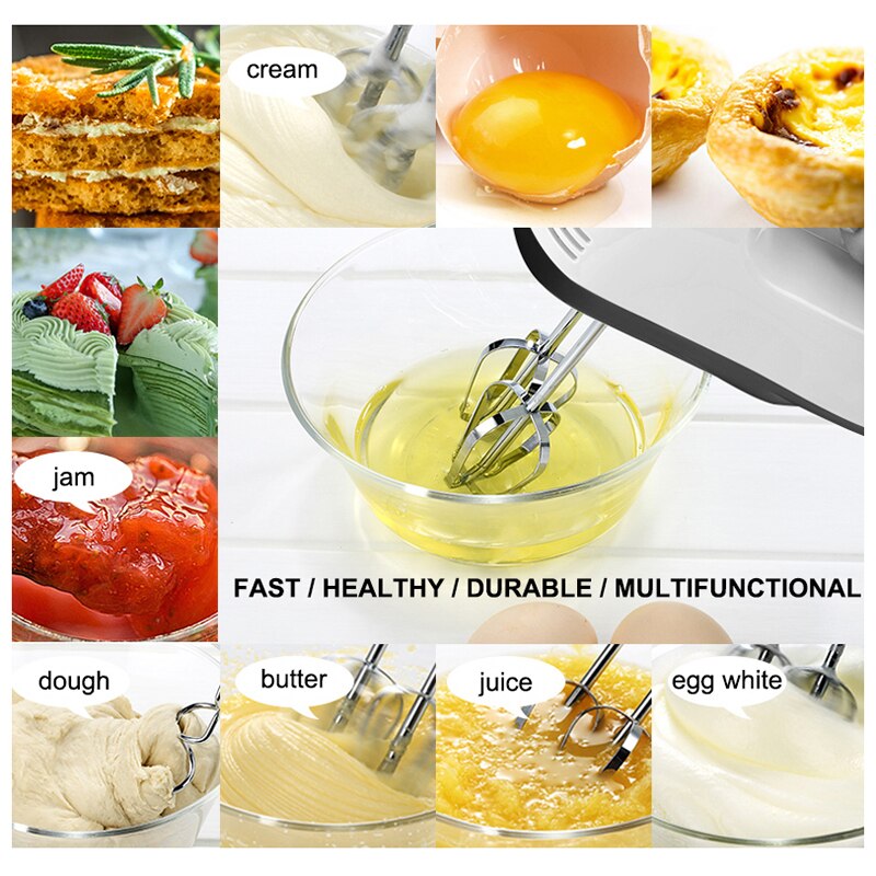 Eieren Mixer Beslag Beater Keuken Cake Koken Gereedschap Elektrische Handheld Voedsel Blender 5 Speed Passen Whisk Keuken Thuis Cocina
