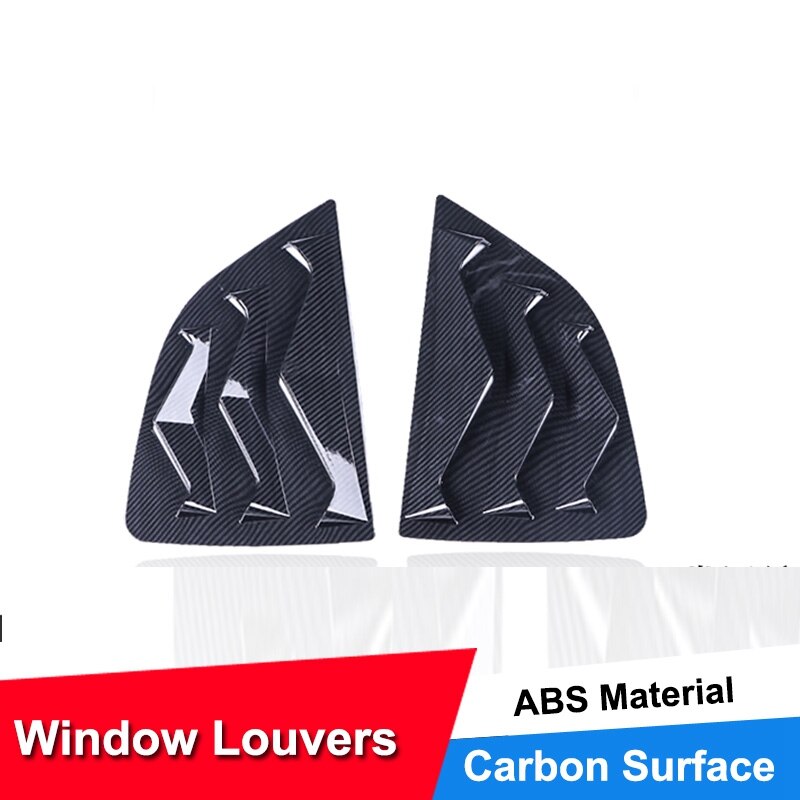 Jncforurc Side Vent Window Louvre Auto Achter Kwart Spoiler Panel Voor Honda Fit Jazz 15 16 17 18 Abs stickers 2 Stks/set