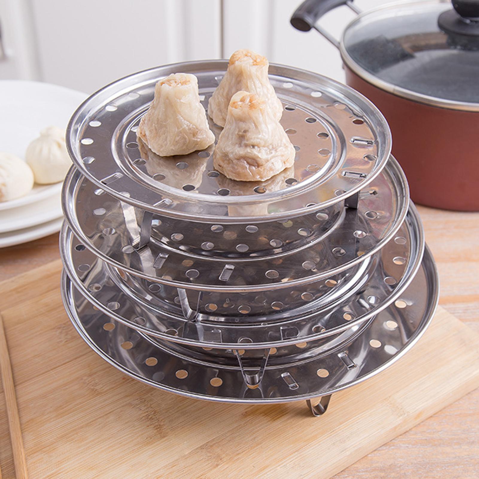 Trípode multifunción para cocinar al vapor, utensilios de cocina de acero inoxidable, duradero, bandeja para cocción al vapor, accesorios de cocina, 1 ud.