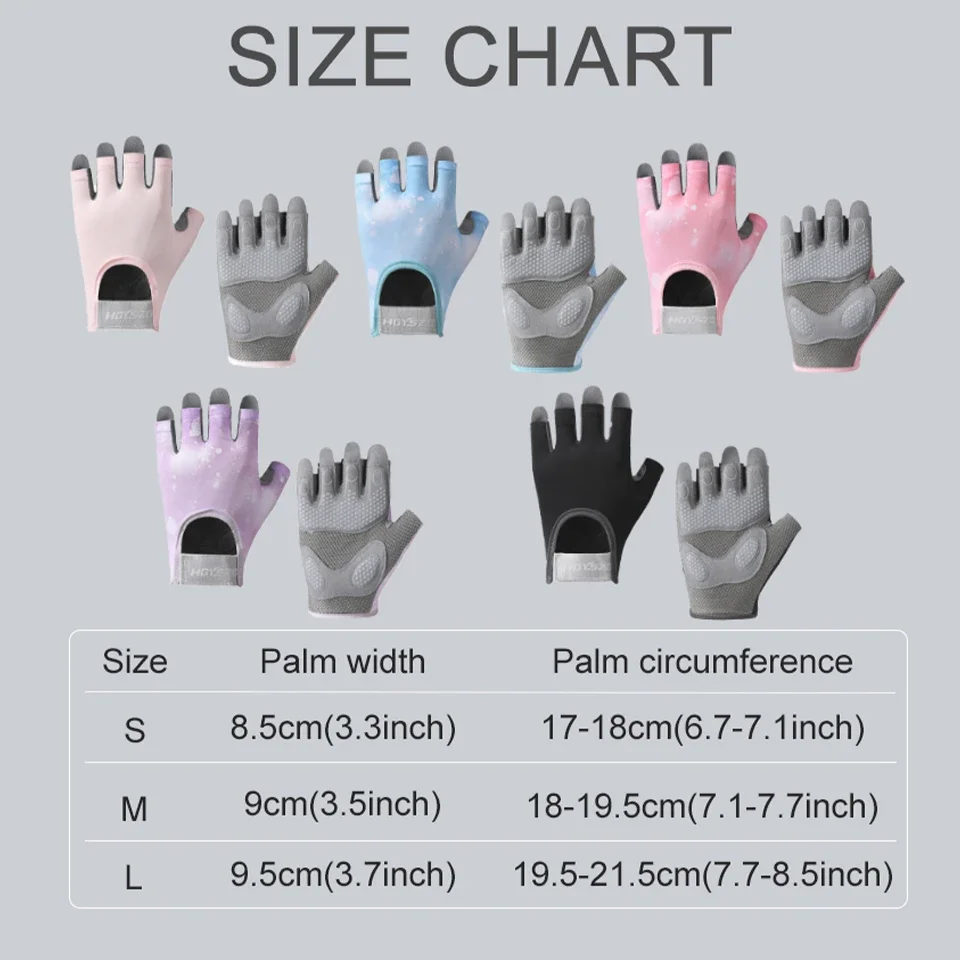 Guanti fitness da palestra guanti traspiranti antiscivolo antiurto mezze dita sport ciclismo yoga manubri guanti per sollevamento pesi donna