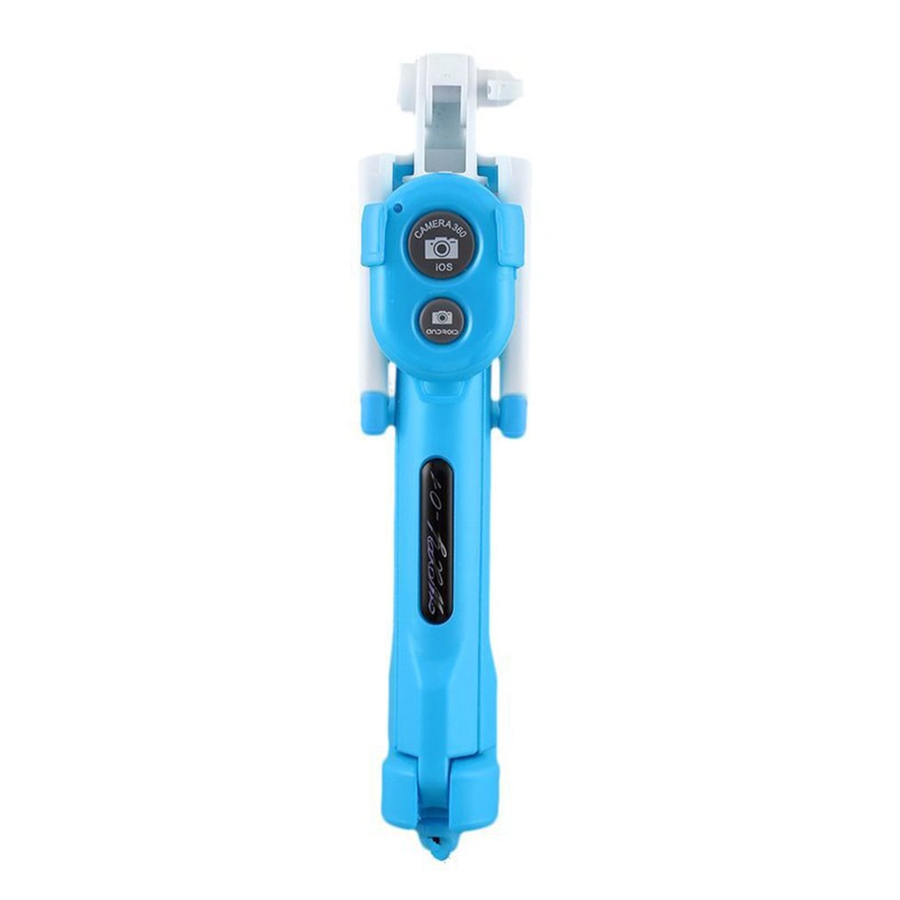3 in 1 Wireless Bluetooth Selfie Stick Handheld Monopod Shutter Remote Foldable Mini Tripod For iPhone XR 8 X 7 6s Plus Xiaomi: blue