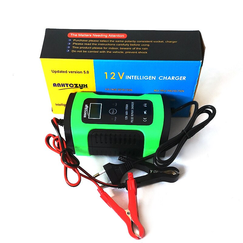 Universal Car Battery Charger 110V To 220V To 12V 6A LCD Smart Fast for Auto Car Motorcycle Lead-Acid Full Automatic Charging