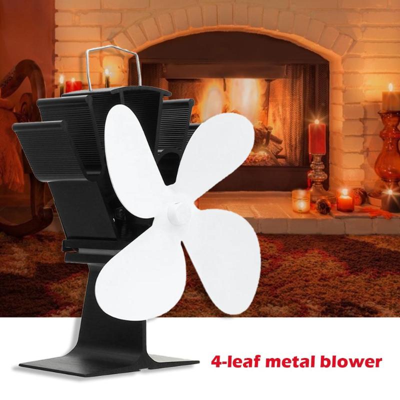 4/5 aspas ventilador de horno de aluminio quemador de calor ventilador de distribución de calor de bajo ruido disipador de calor dispositivo de ventilación del hogar