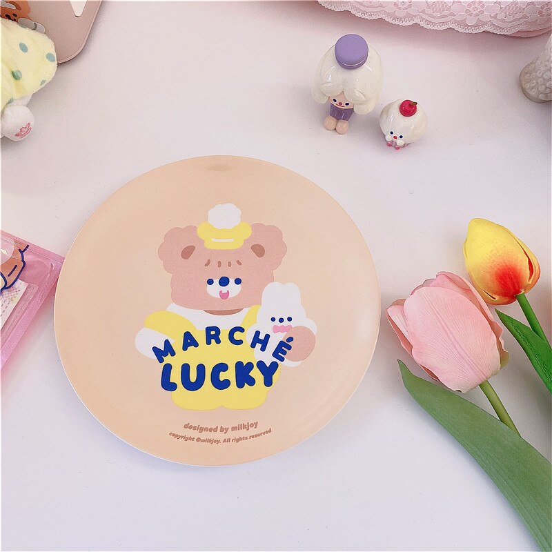 Cartoon Cute Dish Bear Rabbit Plate Bowl Cake Display Dish Small Dish Snacks/Nuts/Desserts Plate