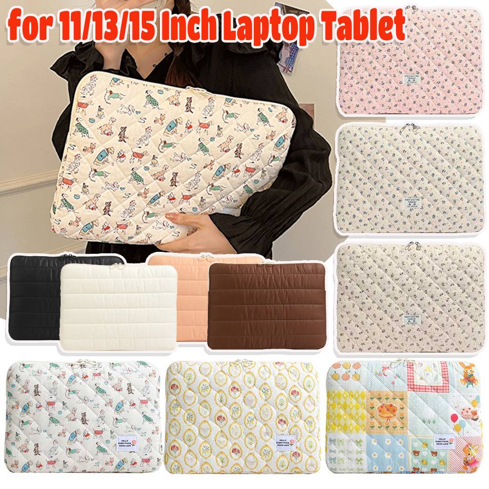 Flower Pattern Laptop Sleeve Case Bags Portable Computer Cover Bag Tablet Pouch for Macbook Air Pro 11 13 14 15 Inch Cover