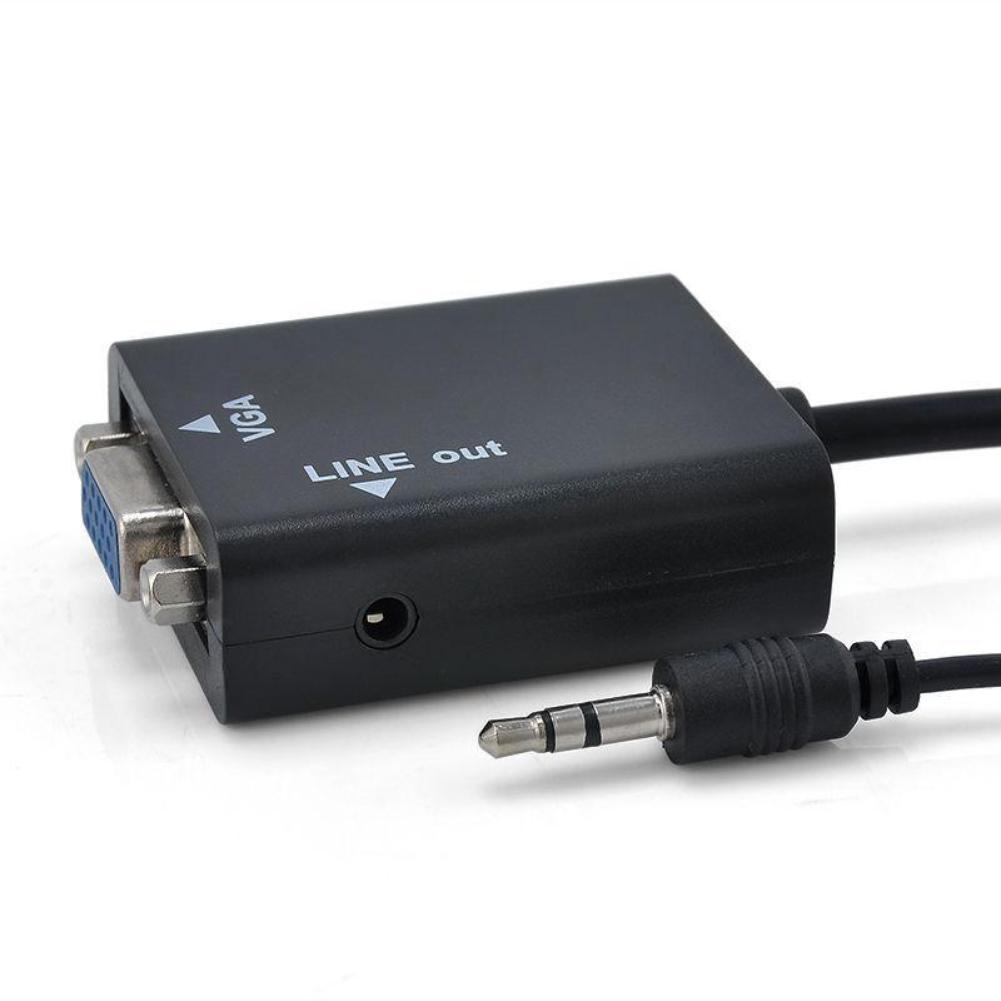 MINI HDMI Male Naar VGA Female Video Converter Adapter HD 1080P Met Audio-uitgang Voor PC DVD HDTV