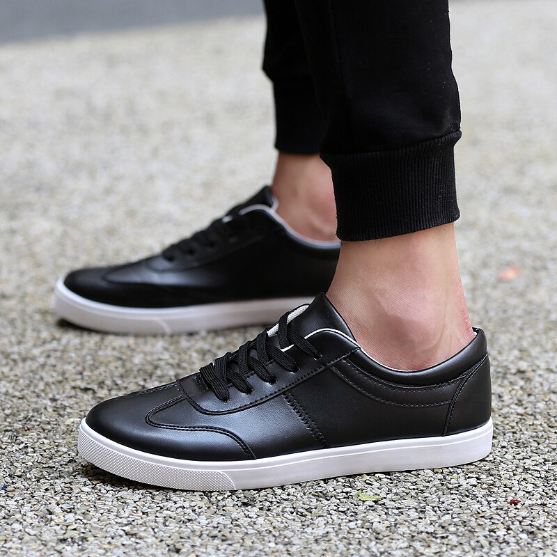 Zapatos deportivos mænd tennissko snørebånd åndbare lædersneakers tenis hombre man fitness sko chaussures homme sneakers