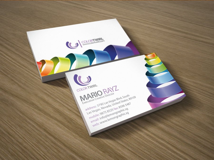 Tarjetas de visita de papel laminado 350gsm +