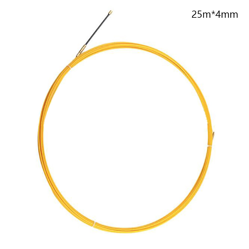 25M Wartel Puller Vis Tape Geel Kabel Glasvezel Vis Tape Reel Puller Glasvezel Metalen Muur Draad Leiding Tool: 25Mx4MM