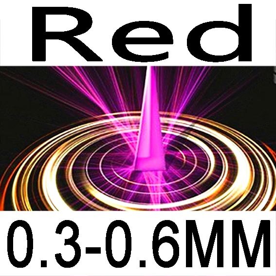 DONIC SPIKE P1 – tennis de table de ping-pong en caoutchouc, avec éponge, en forme de bœuf: red 0.3-0.6mm