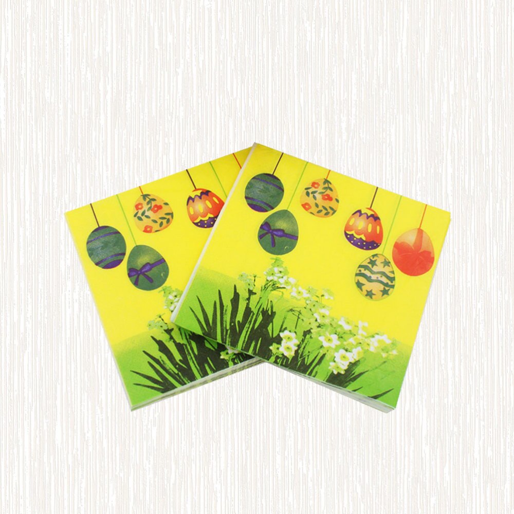 40Pcs Pasen Thema Gedrukt Servetten Unieke Papieren Handdoek Tissues Interessante Servet Voor Party Banket Dagelijks Gebruik: Default Title