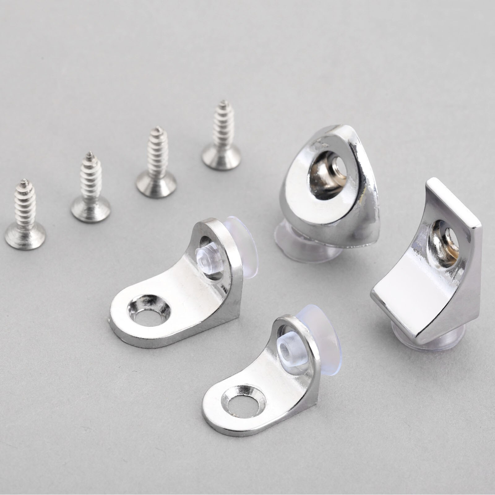 10Stck Saugnapf Basis Unterstützung Halfter Für Zink Legierung Metall Platte Glas Regal Montage w/Schrauben