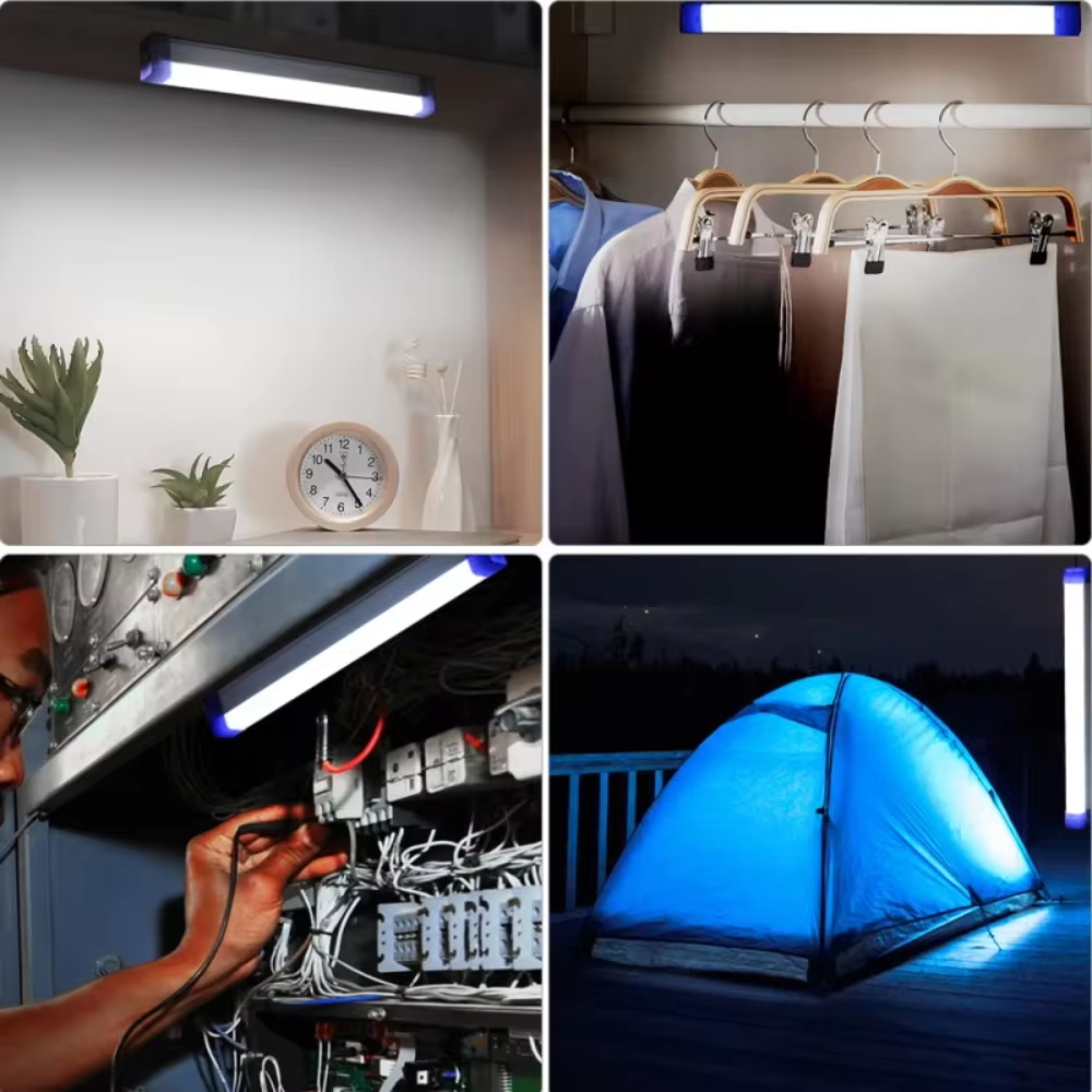 LED-balklicht Oplaadbare buis Campinglamp Magnetische ophanging Draagbare gloeilamp voor noodgevallen Nachtmarkt Buitenverlichting