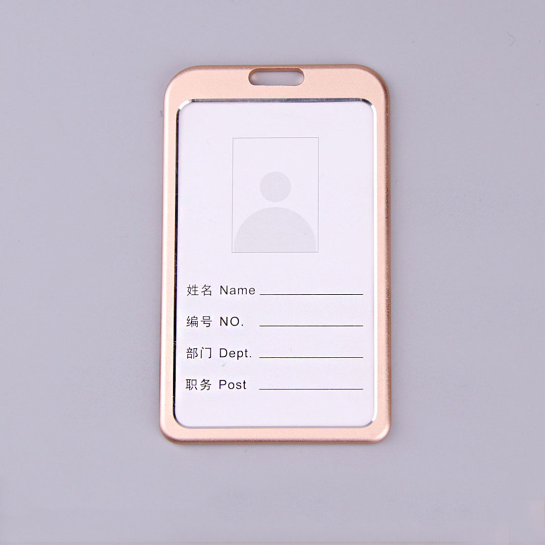 Aluminum Alloy Metal Vertical ID Badge Holder Bank Credit Card Bus Cards Case Cover Holders With Lanyard