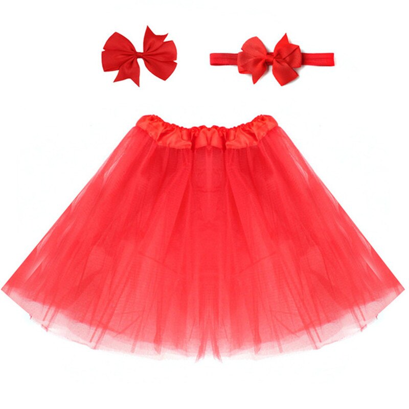 Jupe Tutu en Tulle 6 couleurs 3 pièces/ensemble | Ensemble jupe d'été Tutu avec bandeau, jupe d'été pour filles, accessoires de photographie pour -né, d'anniversaire pour bébé