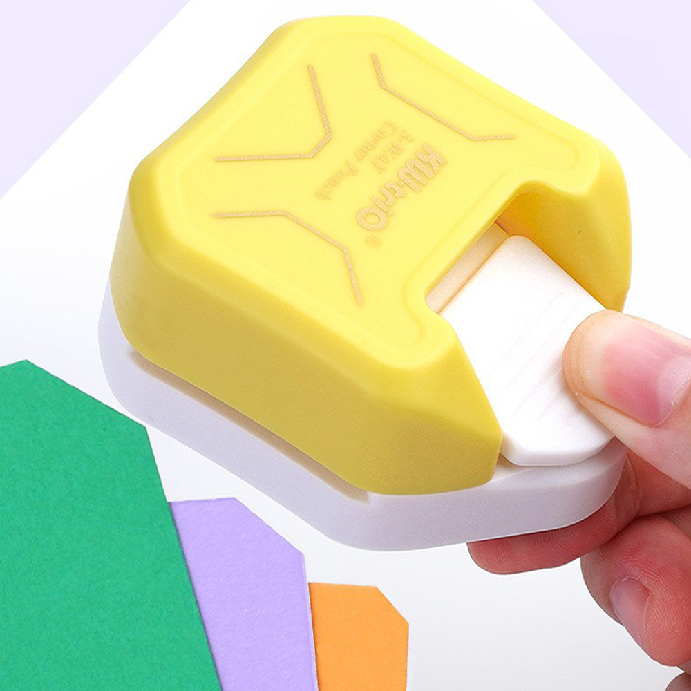 Arrondisseur d'angle de carte en papier R4, 4 mm, outil découpe photo, album, carnet, perforateur, idéal pour le bricolage DIY,: yellow