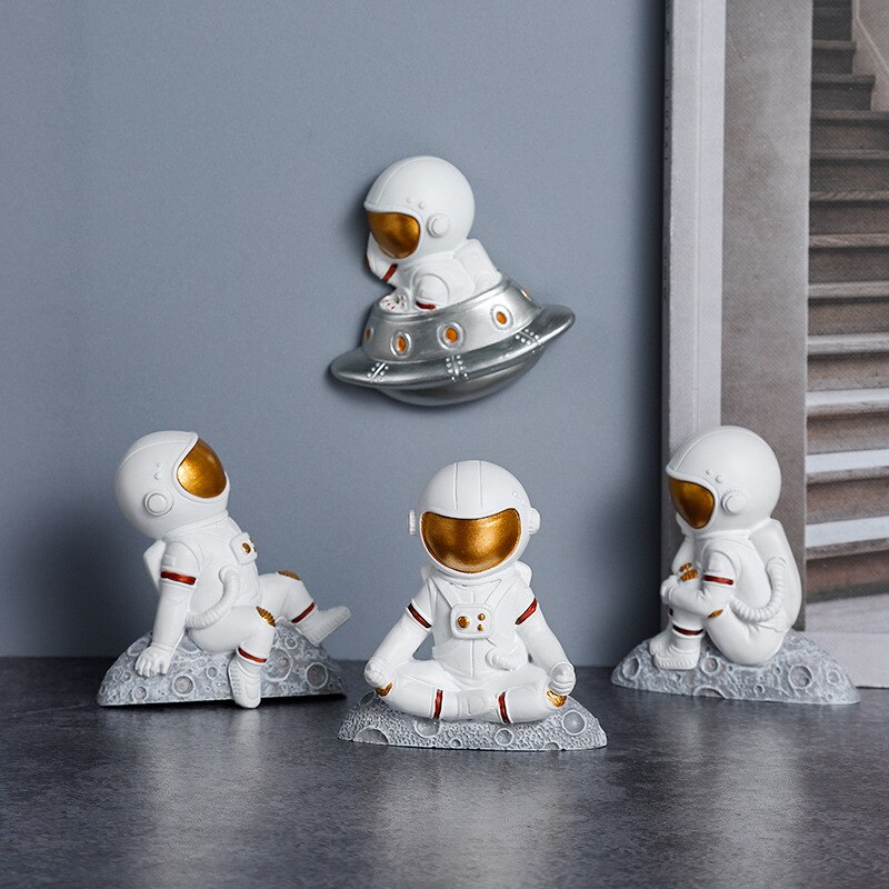 Astronaut switch indsæt astronaut socket dekoration klistermærke familie vægklistermærke moon resin 3d stereo socket klistermærke