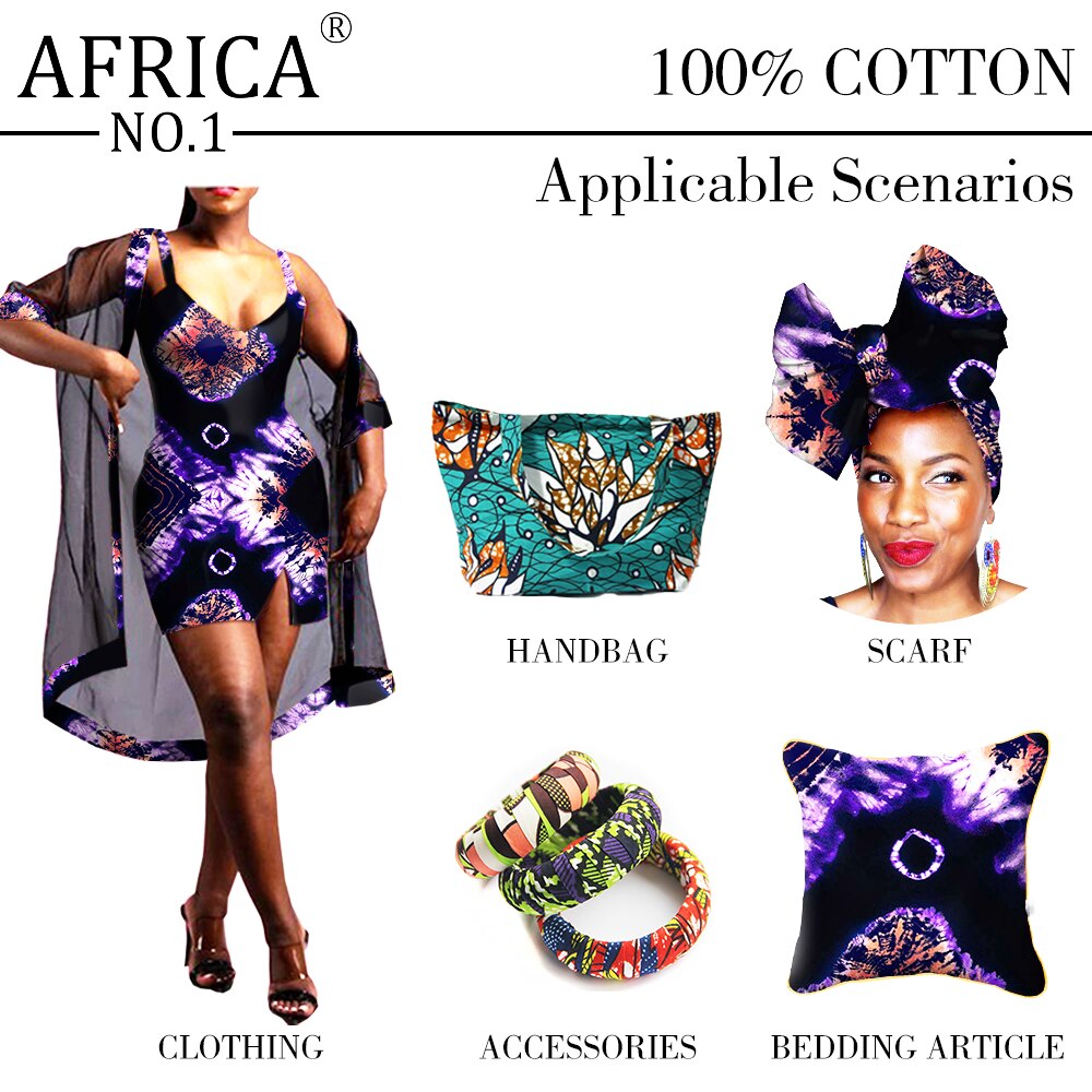 Afrikanischen Traditionellen Stil ankara Rell Wachs Stoff Druck Baumwolle Stoff für NäHenne für Diy für Kleid AFRIKA Nein.1