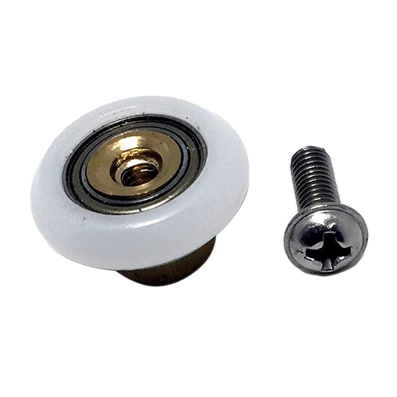 4 Uds. Ruedas para la puerta de la ducha, repuesto de 7/8 pulgadas, poleas para puerta corredera de vidrio, 23mm