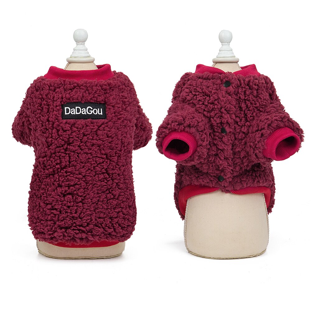 Ropa de abrigo de gato Otoño Invierno ropa para mascotas para gatos cachorro suéter suave gatito trajes abrigos para gato: Rojo / M