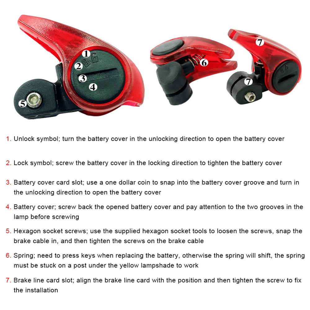 Fiets Remlicht Veiligheid Racefiets Waarschuwing Led Verlichting Vouwen Mtb Fietsen Geschikt Automatische Controle