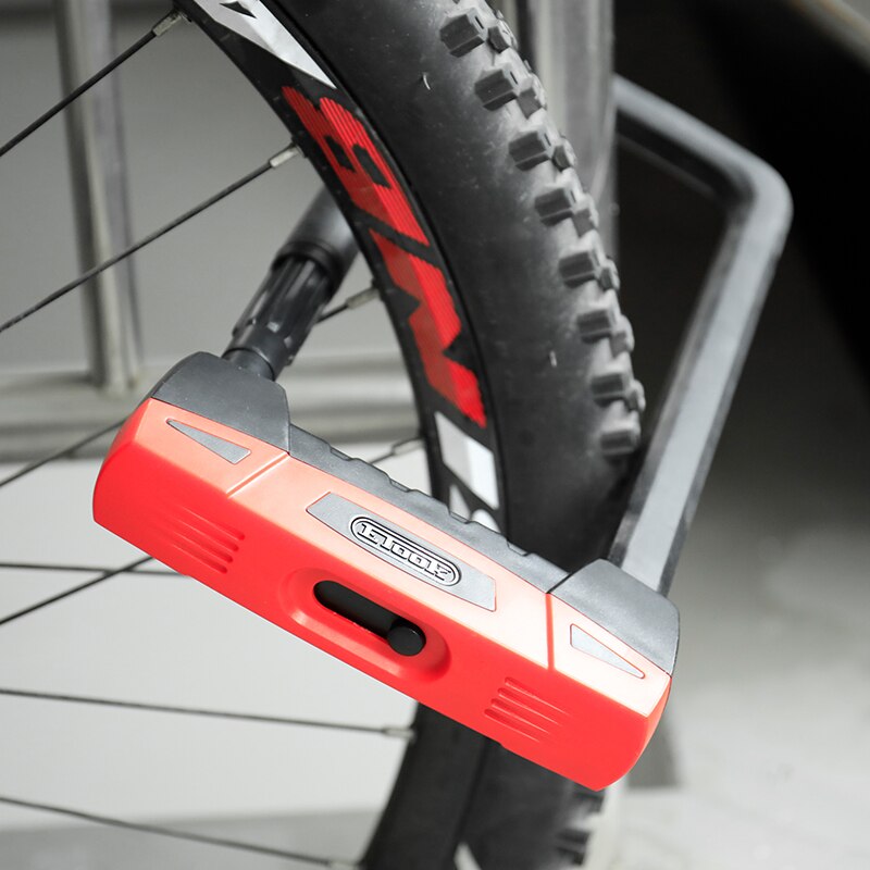 Etook Bicycle U-Lock W/ Mount Bracket Motorcycle E-Bike U-shaped Lock Safety Device Cut Resistant S L Multi Colors