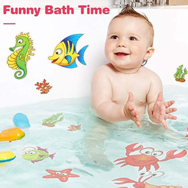 Non Slip Bathtub Stickers Marine Life Bathroom Adhesive for Bath Tub Stairs Shower Room Bath Safety Stickers Bathtubs BDF99