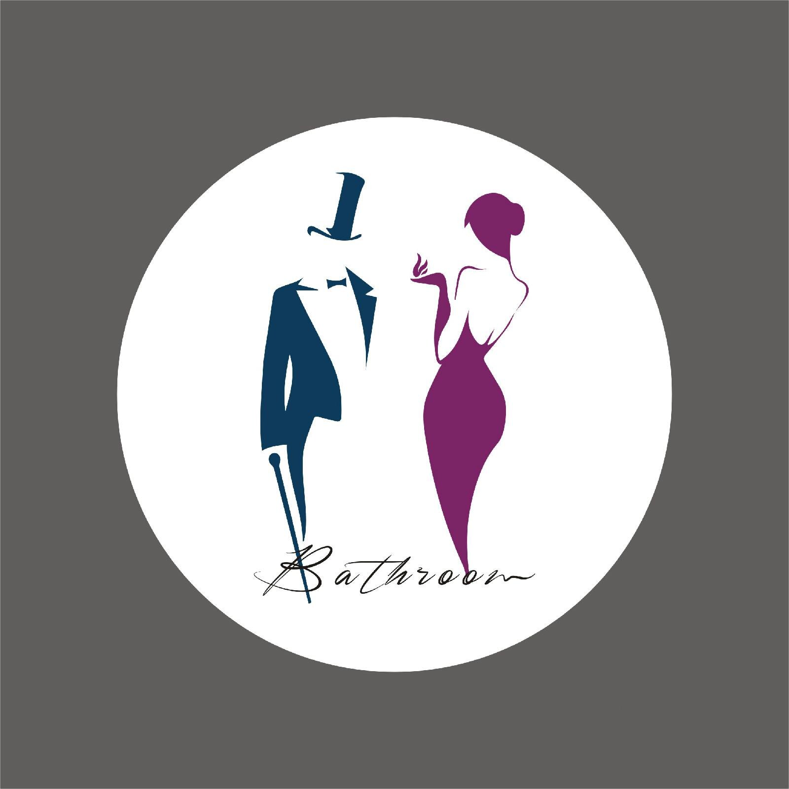 Signage Suppliers Custom Letters Icon Printing Door Sign Plate Holder Wall Mount Signboard Toilet door: 3