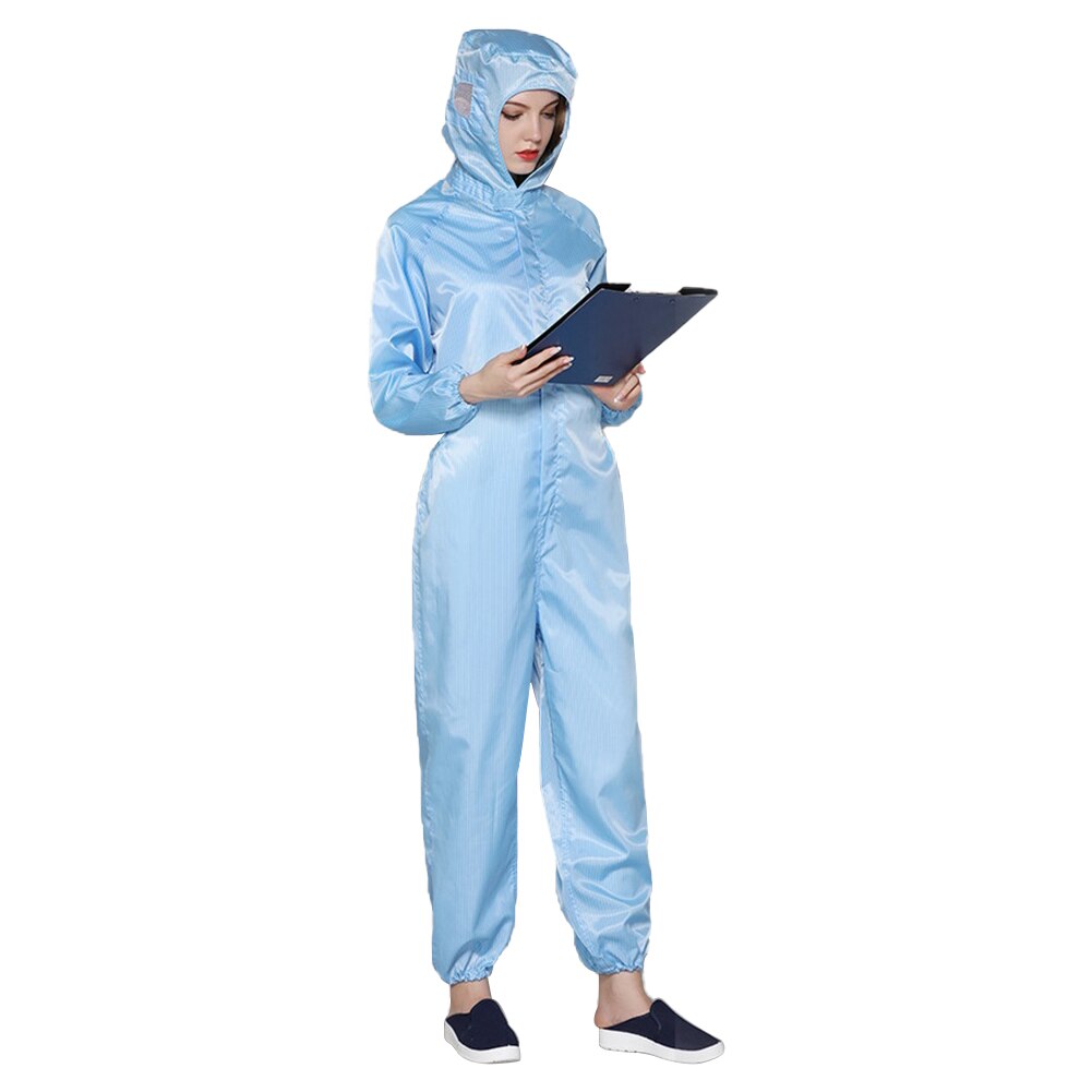 Herbruikbare Overall Voor Vrouwen Meisjes Beschermende Kleding Met Kap Isolatie Pak Met Rits Anti-Statische Lab Overall Werkkleding: Blauw / M