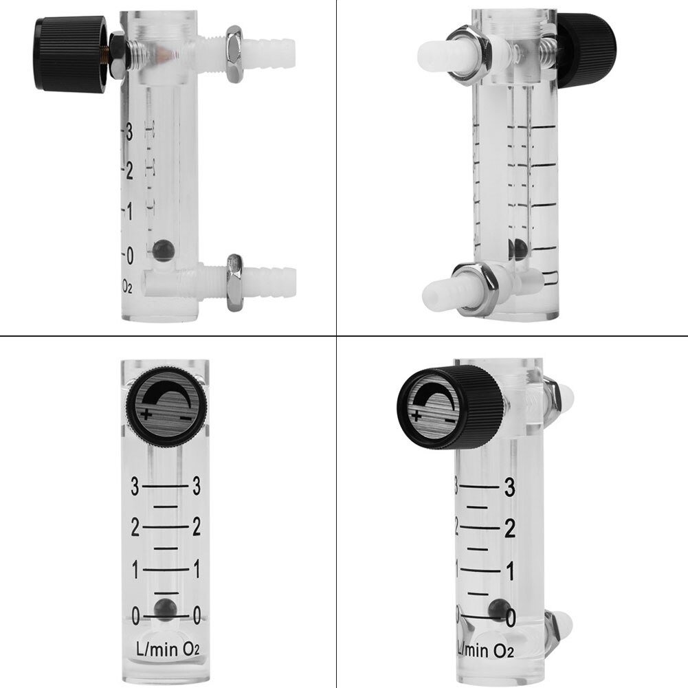 Gas Flowmeter Air Flow Meter LZQ-2 0-3LPM Flow Meter Gas Flowmeter Air Flow Meter Rotameter with Control Valve for Oxygen Gas