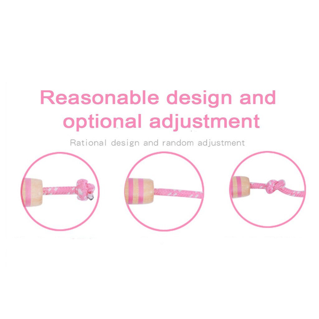 1PC Kids Jump Ropes Wood Handle Sport Bodybuilding Fitness Lovely Cartoon Skipping Ropes Crossfit Fitness Equipment#P30