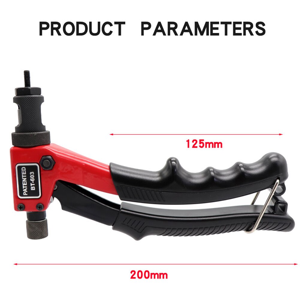 Remachadora Manual de 8 pulgadas, máquina remachadora Manual de BT-603, de 200mm, con troqueles de tuerca, M-3 de M-4 M-5