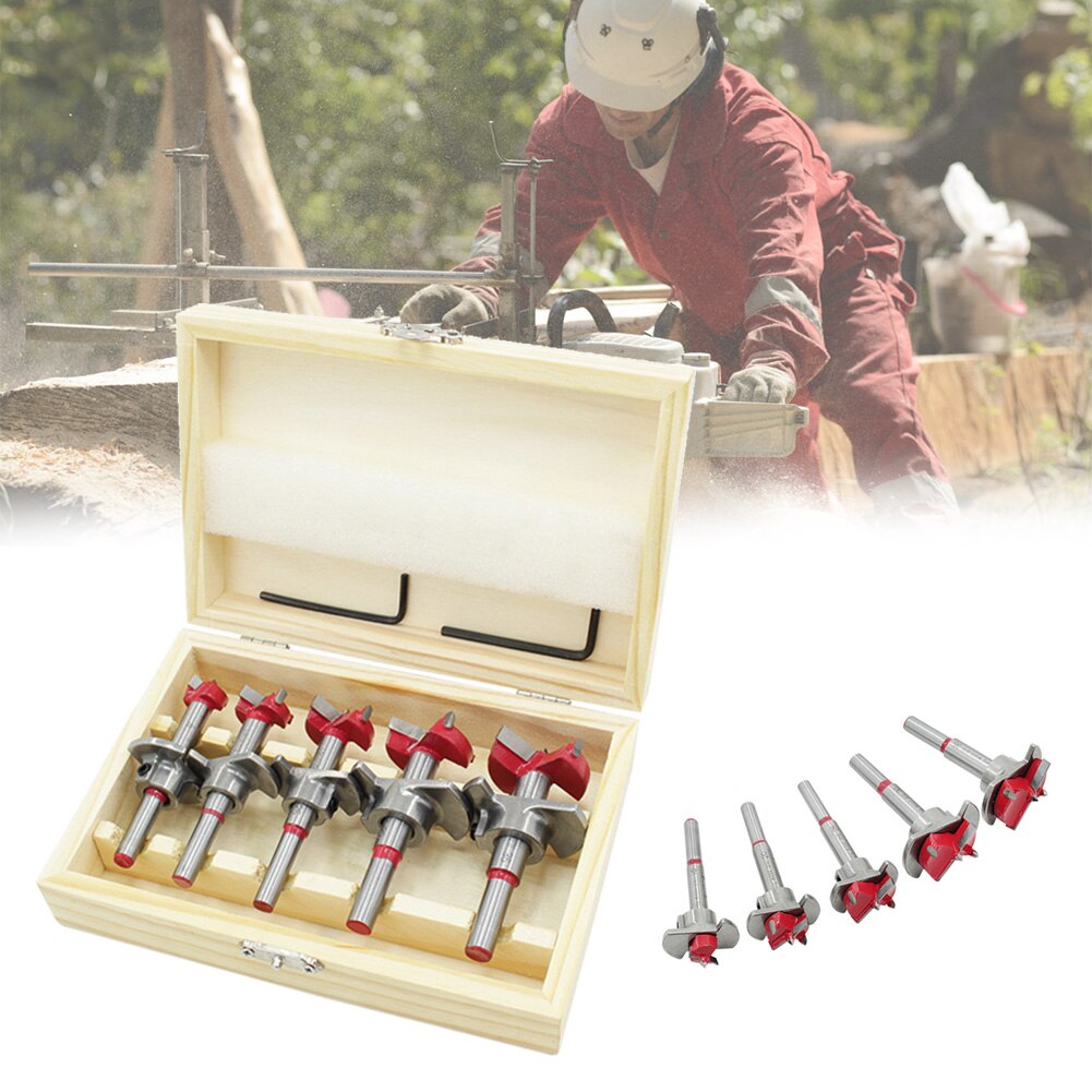 Hårdmetalspids boresave sæt metalboring træ hulskåret værktøj til låse installation 15-35mm lg66