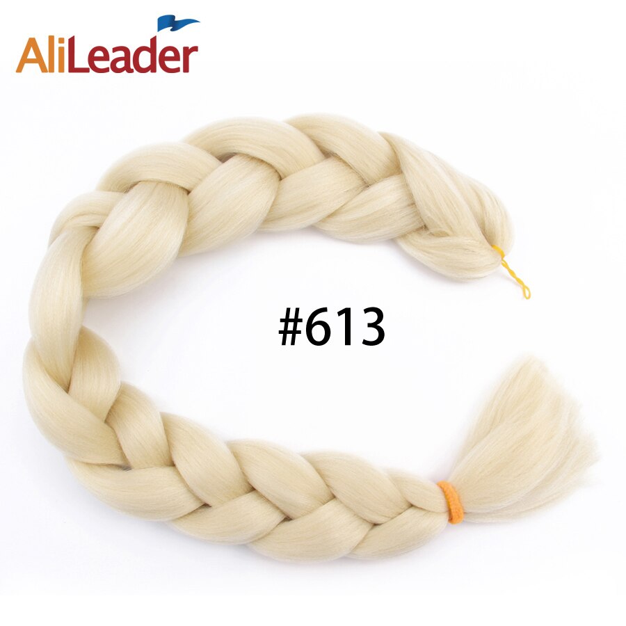 Leeons Jumbo Braid Hair Hair Extension 165g Rainbow Hair Braiding White Braiding Hair Colors Silver Box Braid Hair: 613